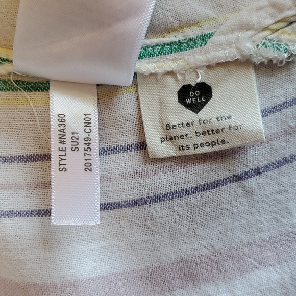 Madewell Linen Blend Daily Shirt - Rainbow Stripe - Size Medium - Picture 6 of 10